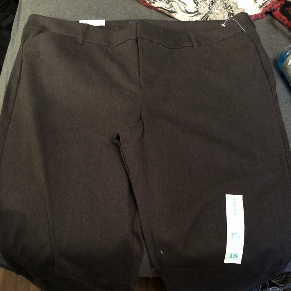Black mid rise slacks